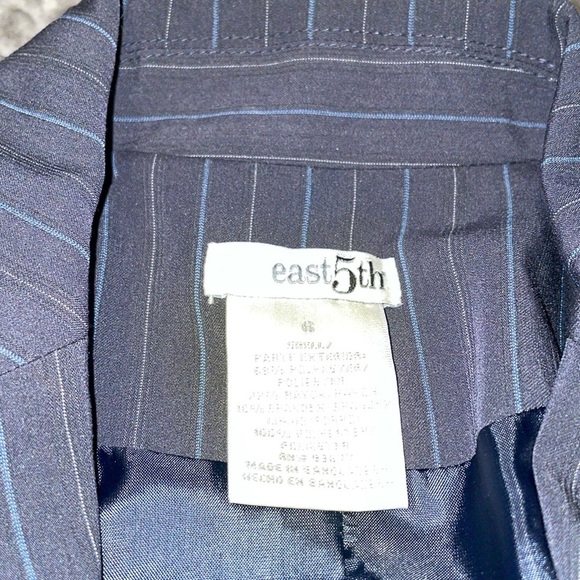 East 5th Business Suit.  Blazer and slacks.  Size 6. Multi color pin strips. - Picture 6 of 16